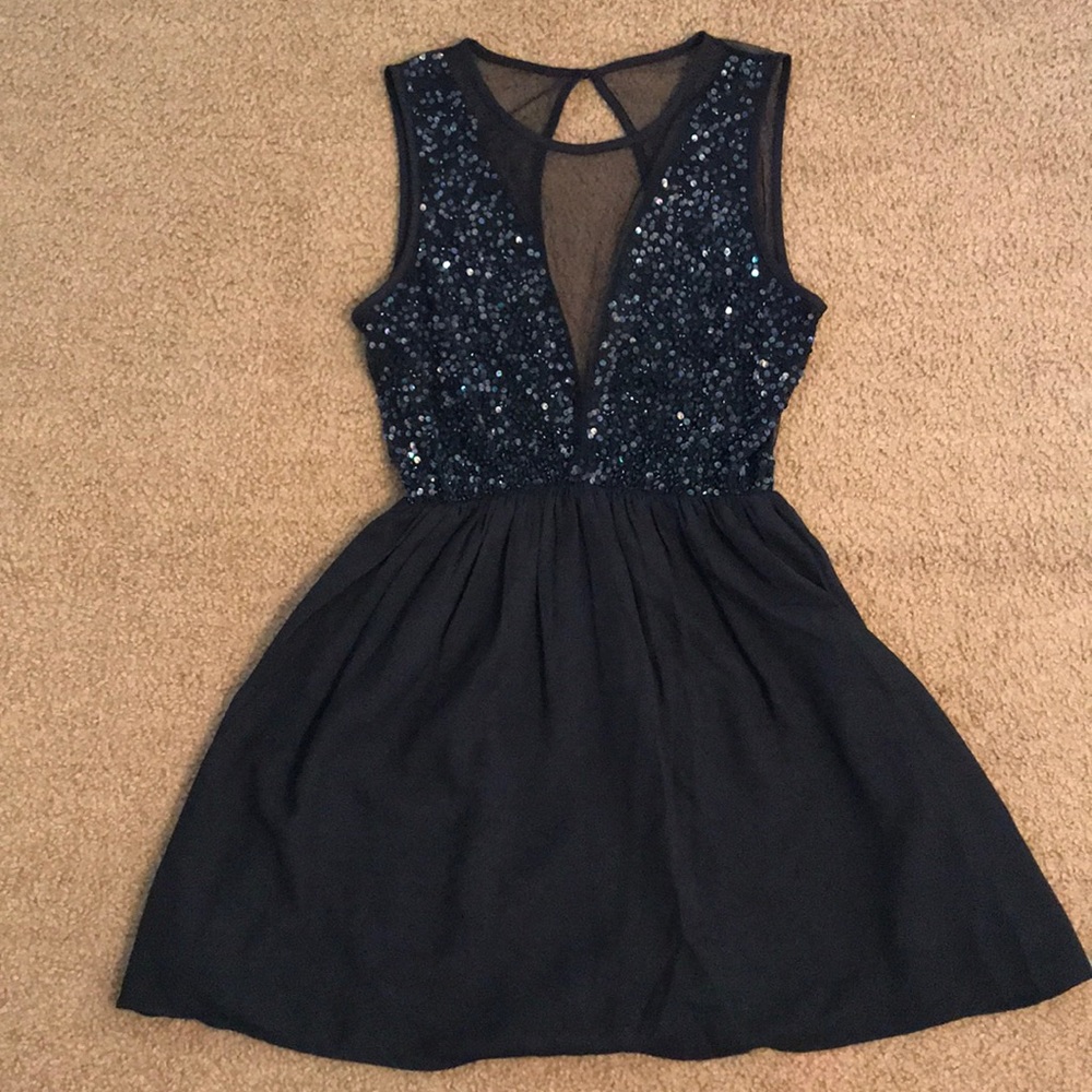 Little Black Sequin Dress